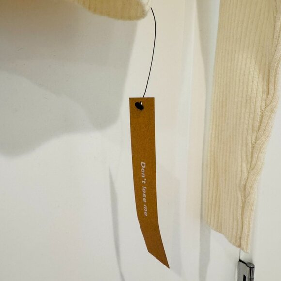 NWT Reformation Riven Cashmere Cardigan Sweater with Faux Fur Lapel - Picture 4 of 12